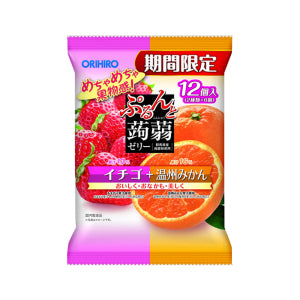 ORIHIRO Konjac Jelly Strawberry + WZ Orange Flavor 20g*12