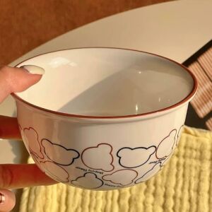 Bol de peinture mignon Happy Bear - Ours en contour