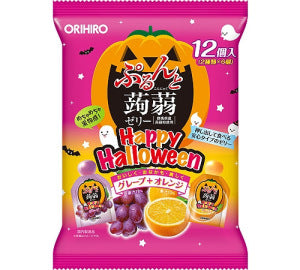 ORIHIRO GELÉE KONJAK HALLOWEEN RAISIN &amp; ORANGE 12PES