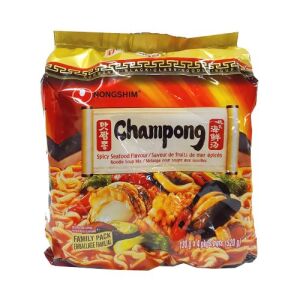Nongshim Champong Ramen Saveur Fruits de Mer Épicés (4 Sachets)