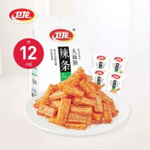 WEI-LONG Wide Spicy Gluten Strip (Small package)  1pc