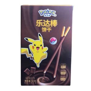Bâtonnets de biscuits Pokémon LDXT, saveur chocolat, 52 g
