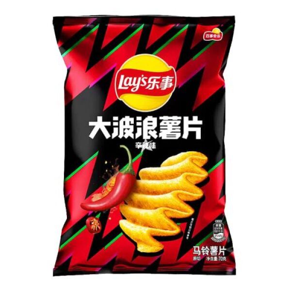 Lay's Big Wave Potato Chips (Pure Spicy Flavor) 70g