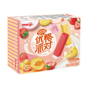 MEIJI Ice Popsicle - Yello Peach Yogurt & Strawberry Flavor 10PCS