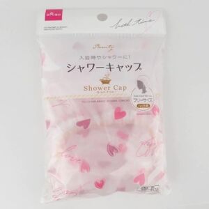 DAISO - Shower Cap Heart Pattern