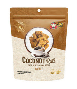 Tao Kae Noi Coconut Crispy Rolls Coffee with Black Sesame Seeds 100g