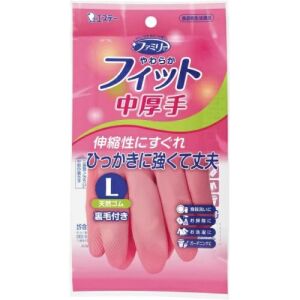 Gants ST Family, rose, coupe souple, taille L