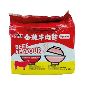 Nouilles instantanées WeiLih saveur bœuf épicé 90 g (paquet de 5)
