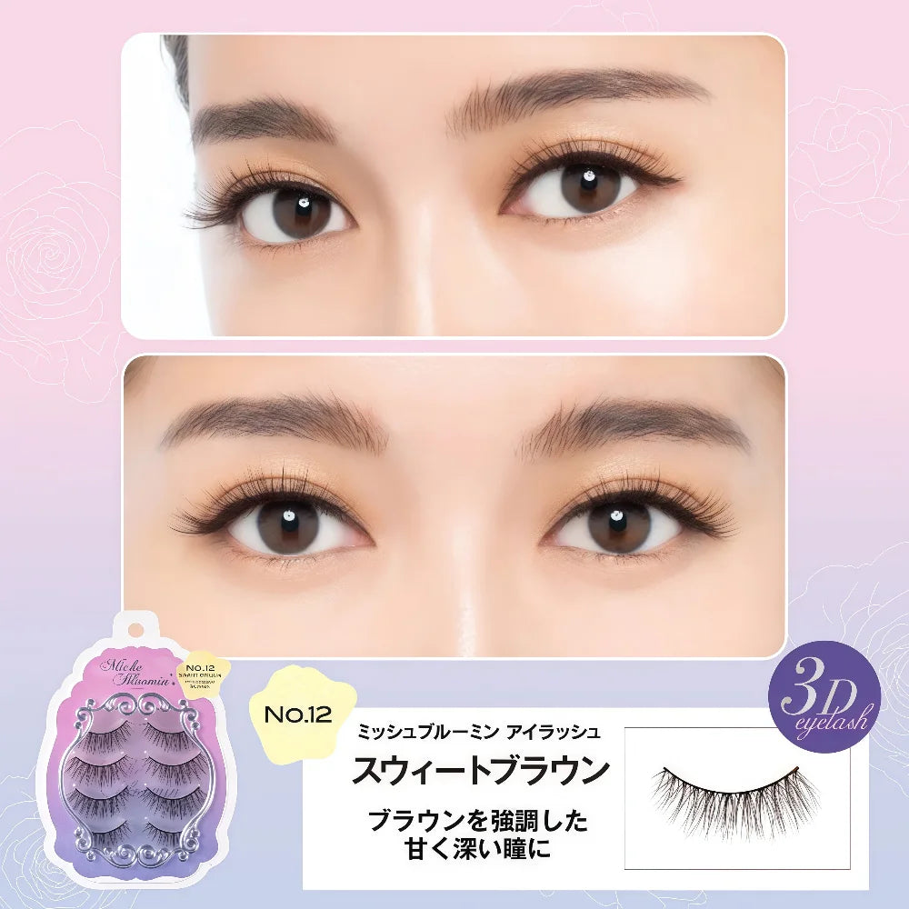 MICHE BLOOMIN Faux cils N° 12 Sweet Brown 4 paires 