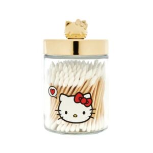 THE CREME SHOP Pot réutilisable Hello Kitty Chic et cotons-tiges