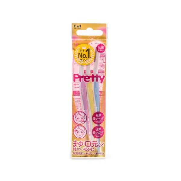 KAI Eyebrow Razor Pretty L 3pcs