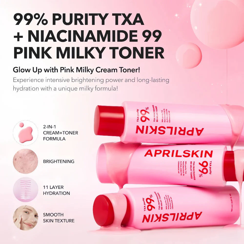 APRIL SKIN TXA Niacinamide Toning Shot 99 Milky Toner 150ml