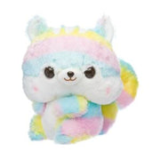 RILAKKUMA ## Peluche Écureuil Arc-en-ciel à Queue Douce M