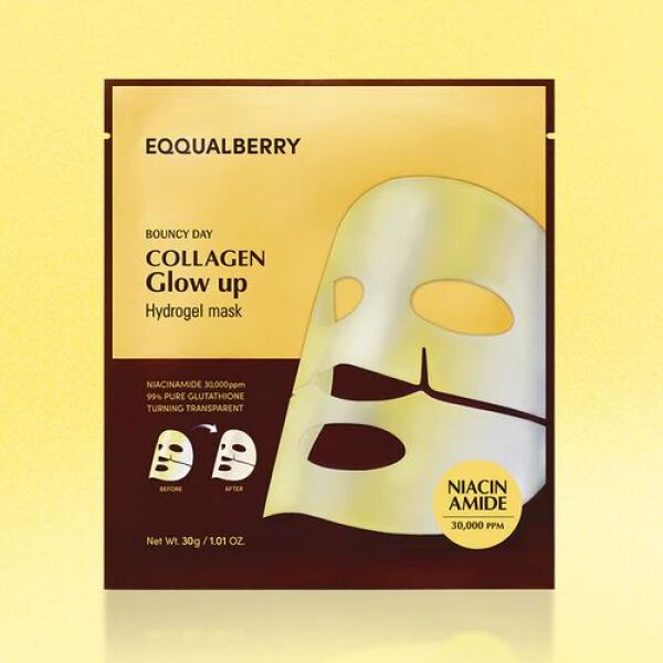 EQQUALBERRY Collagen Glow Up Hydrogel Mask x1