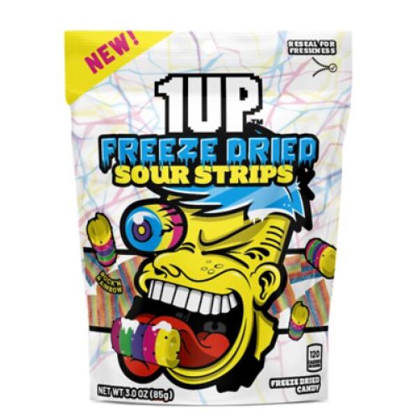 1UP Freeze Dried Sour Strips Rainbow 85g