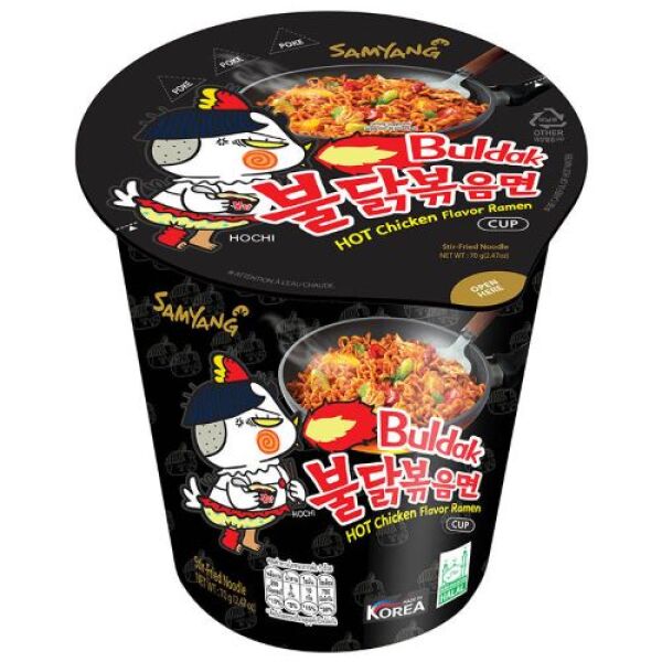 Ramen en coupelle saveur poulet épicé SAMYANG Buldak 70 g
