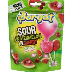 BORGAT Lollies Sour Watermelon & Cherry 18g Borgat (9PCS)