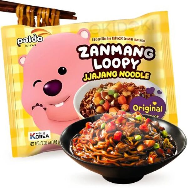 Nouilles PALDO Loopy Jjajang Douces, paquet de 1