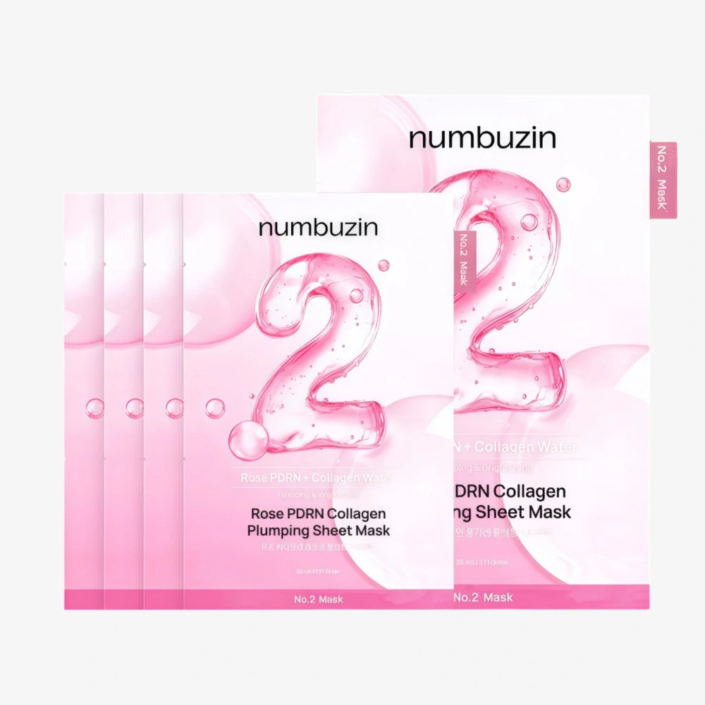Numbuzin No.2 Rose PDRN Collagen Mask (4 sheets)