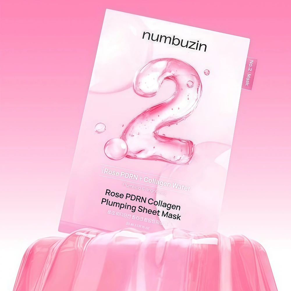 Numbuzin No.2 Rose PDRN Collagen Mask (4 sheets)