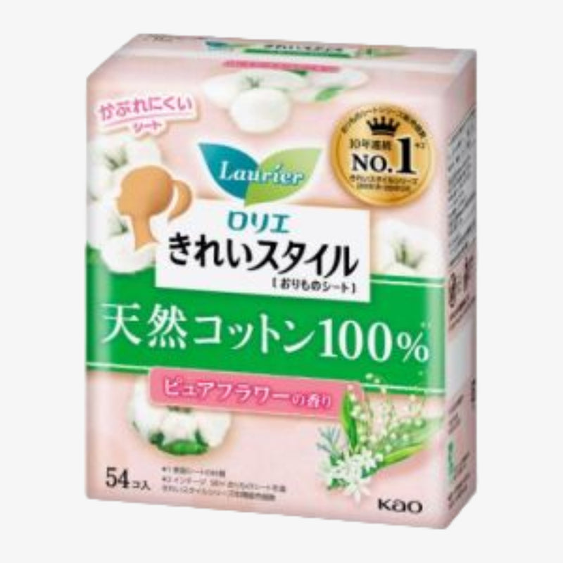 KAO LAURIER Sanitary Pantyliner Cotton Flower 14cm 54pcs