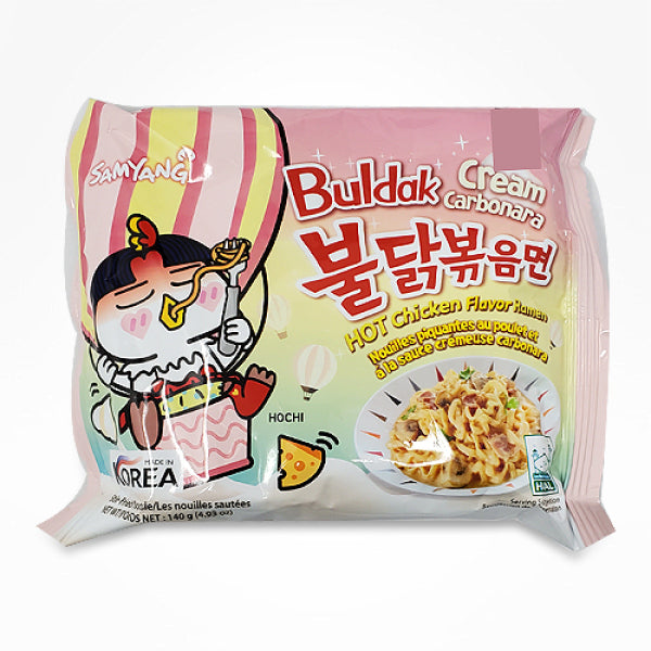 Ramen au poulet épicé SAMYANG Buldak, saveur carbonara crémeuse, 140 g