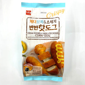 Corn dog Wang au cheddar, mozzarella et saucisse de poisson (400 g)