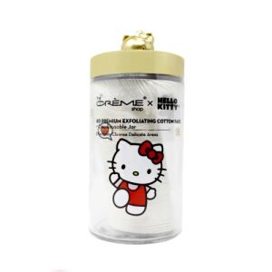 THE CREME SHOP Pot réutilisable Hello Kitty Chic et disques de coton