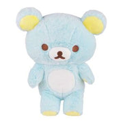 RILAKKUMA Peluche à poils longs bleu sorbet, taille moyenne