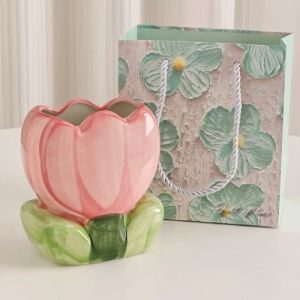 Ceramic Tulip-Shaped Holder