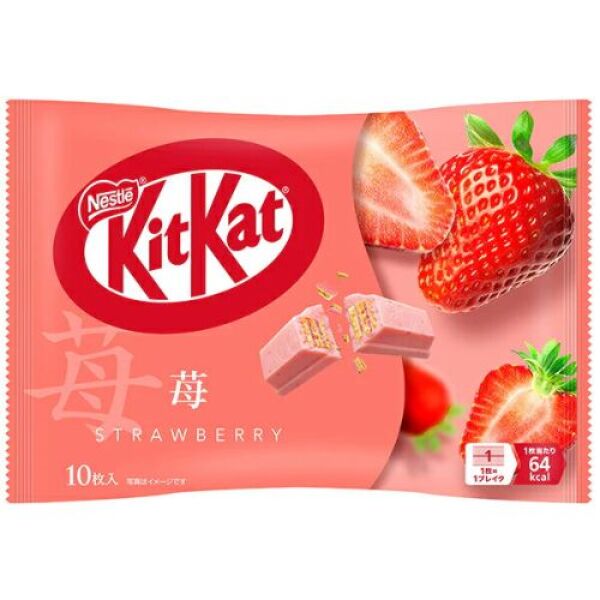 KitKat de Nestlé, gaufrette au chocolat et à la fraise, 124 g