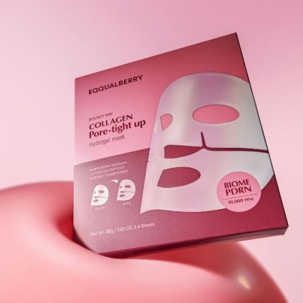 EQQUALBERRY Collagen Pore-Tight Up Hydrogel Mask x4