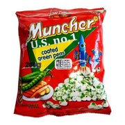 Petits pois verts enrobés WL Muncher, saveur bœuf, 200 g