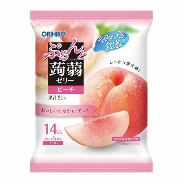 Gelée de konjac ORIHIRO saveur pêche 20 g x 6