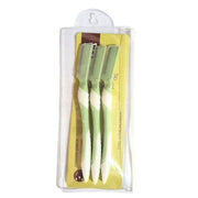 Rasoir à sourcils MG Cartlan vert et blanc, lot de 3