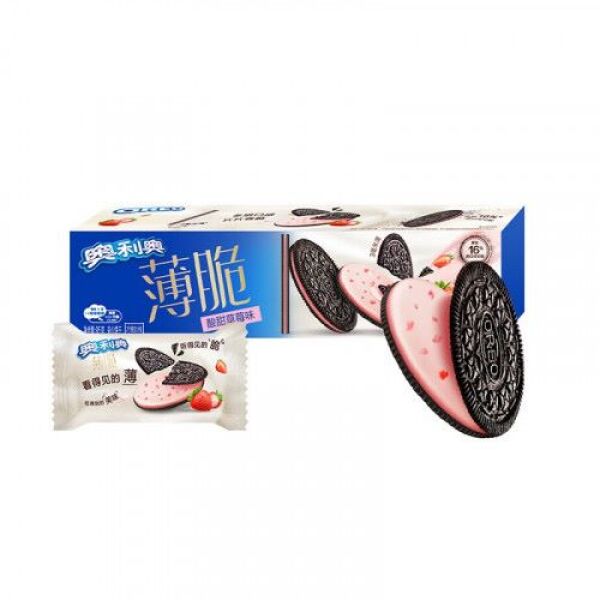 Oreo Crispy Thin Cookies Sweet & Sour Strawberry Flavor 95g