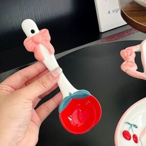 Cute Cherry Ceramic Spoon
