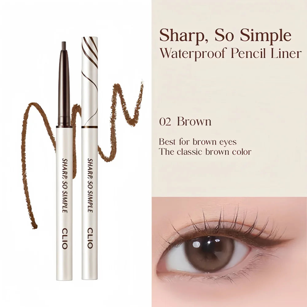 CLIO Sharp So Simple Waterproof Pencil Liner 02 Brown