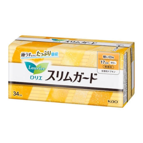 KAO LAURIER Slim Guard Sanitary Pad 17cm 34pcs