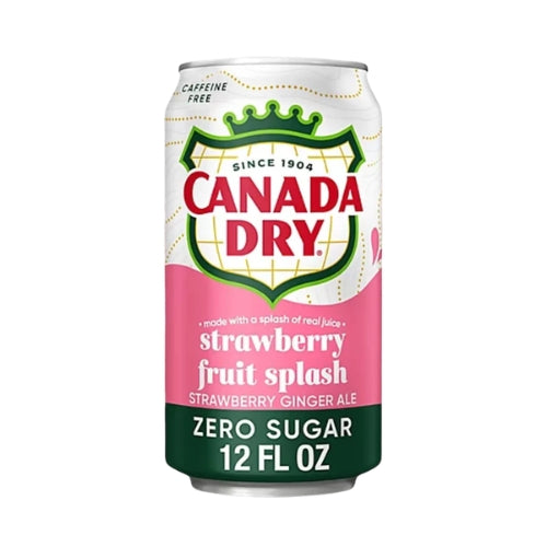 CANADA DRY Strawberry Zero Sugar Ginger Ale 355ml