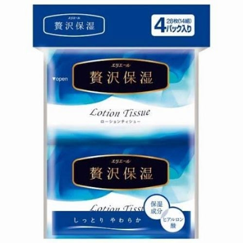 ELLEAIR Luxury Moisturizing Lotion Tissues 14 Sheet *4