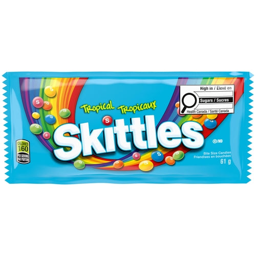 SKITTLES Rainbow Tropical Candy 61g