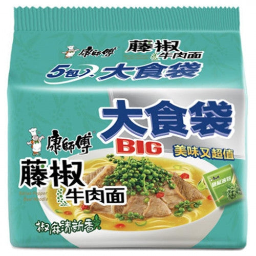 KSF BIG Instant Noodle-Sichuan Pepper Beef Flavor (5 Bags)