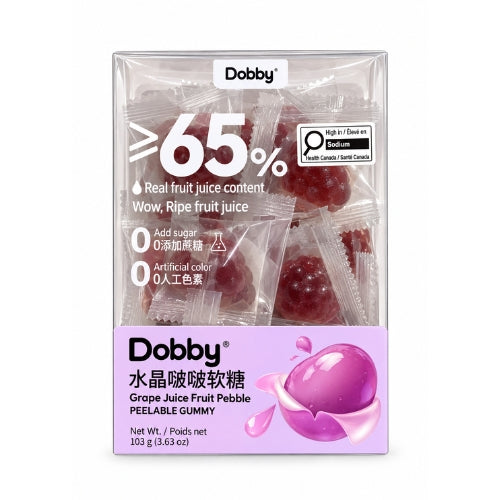 Bonbons gélifiés Dobby au jus de fruit 65 % saveur raisin 103 g