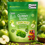 GUMMY RUSH Crunchers Sour Green Apple 80g