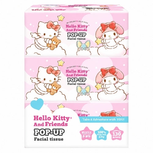 ITC Hello Kitty Pop-Up Facial Tissue 110 Sheets (3)