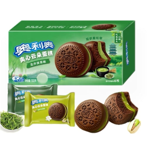 OREO Puffy Cake Longjing Matcha Flavor 132g