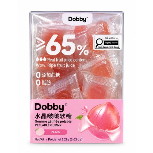 DOBBY 65% Fruit Juice QQ Candy Peach Flavor 103g