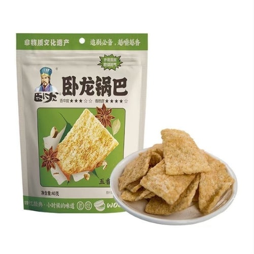 Chips de riz croustillantes WOLONG saveur épicée