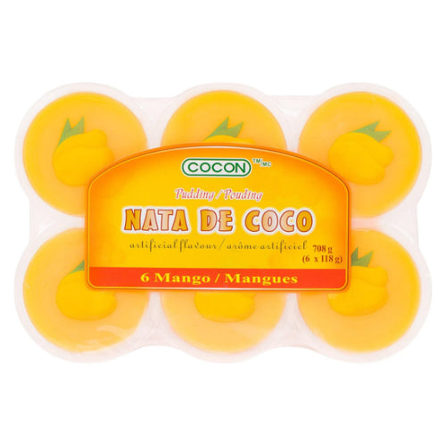 COCON Nata De Coco Pudding Mango Flavor (6 pcs)
